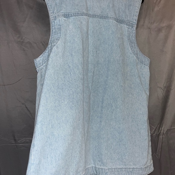 Vintage Denim Button Down Sleeveless Shirt/Vest - Picture 4 of 5